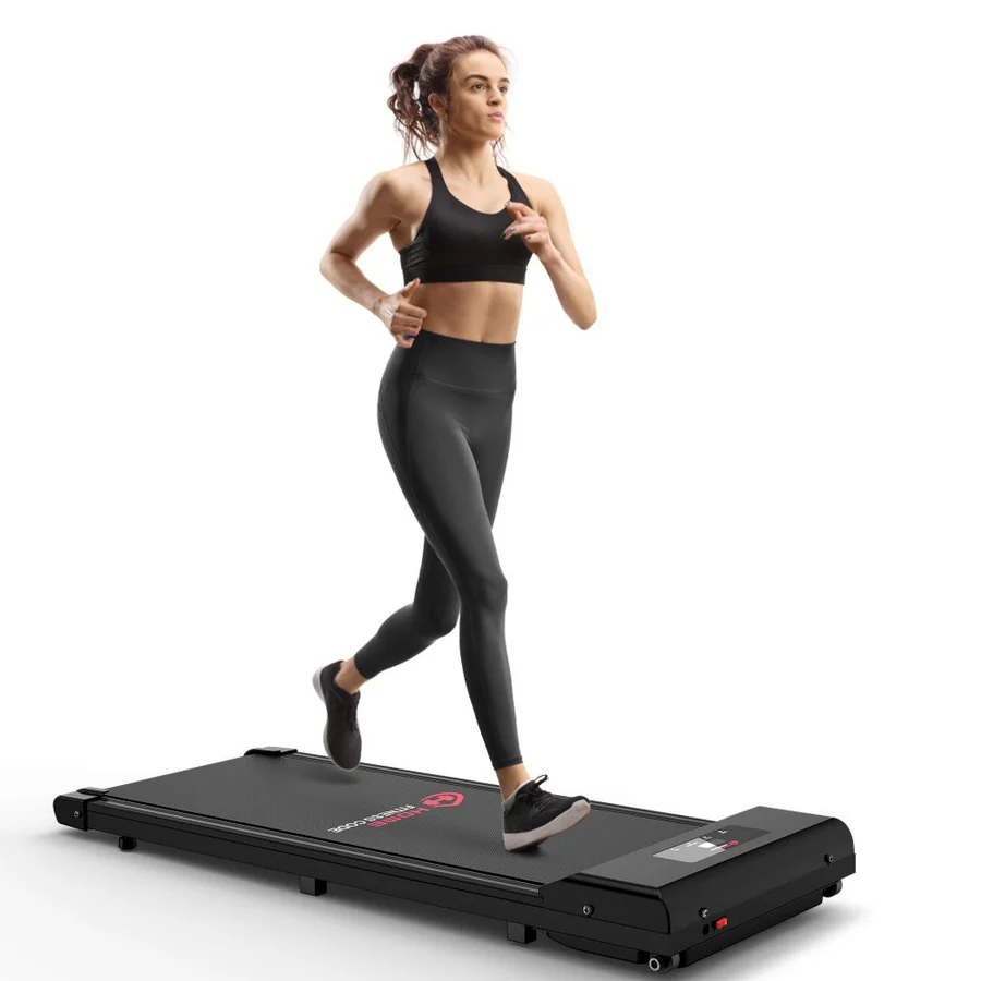 Walking treadmill setup in Irish home office